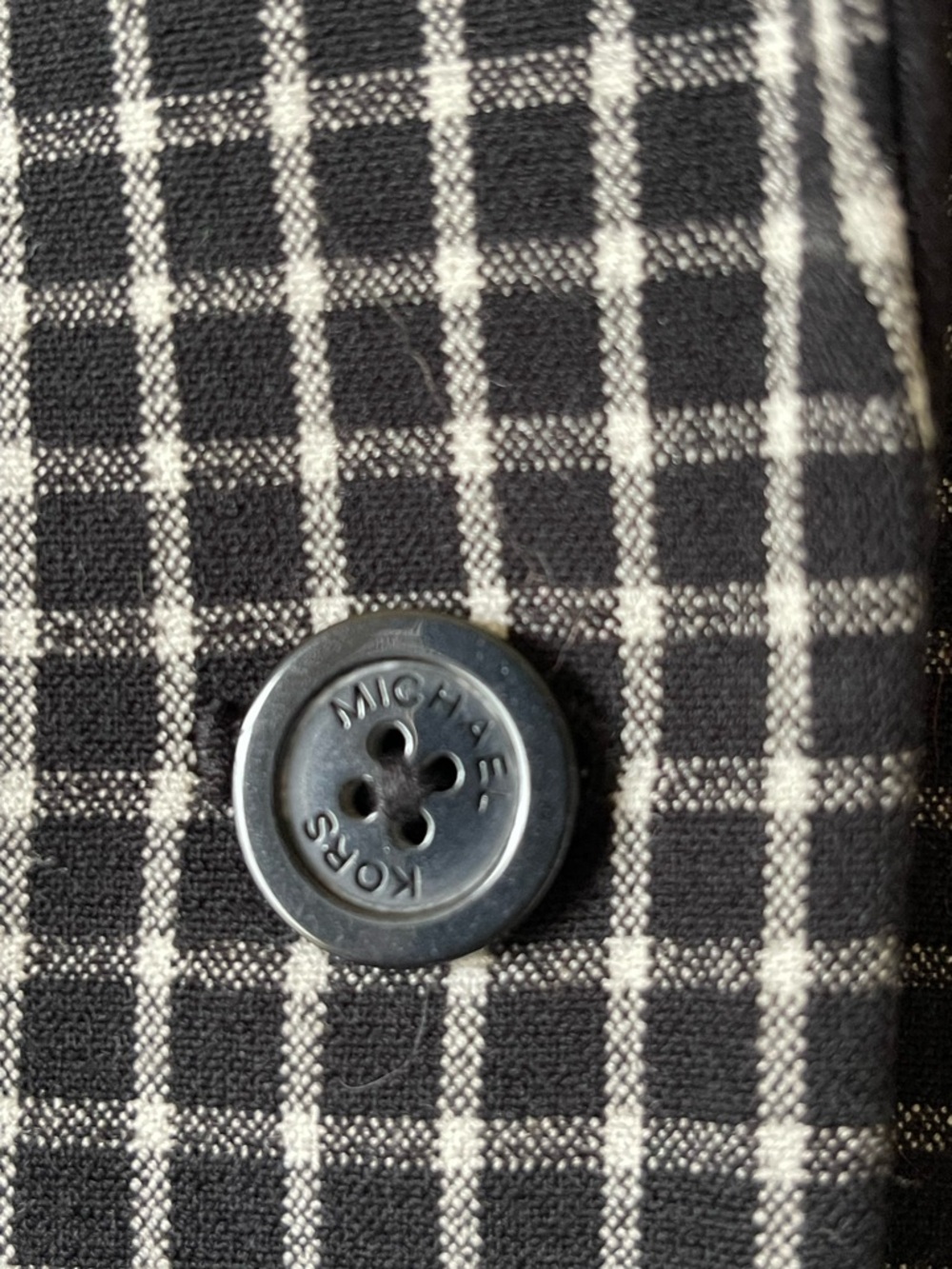 Michael Kors Collection Blazer Size 2 Black Check Mixed Media Jacket RARE Sample - Picture 4 of 6